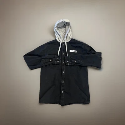 Black And Grey Button Up Airwalk Hoodie Men’s Size Medium - Image 1 of 3