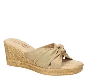 Tuscany Easy Street Ghita Wedge Sandals Blush Crepe 9M - Picture 1 of 6