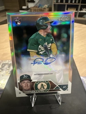 2023 Topps Chrome Update Conner Capel Refractor Rookie RC Auto #465/499 - Image 1 of 2