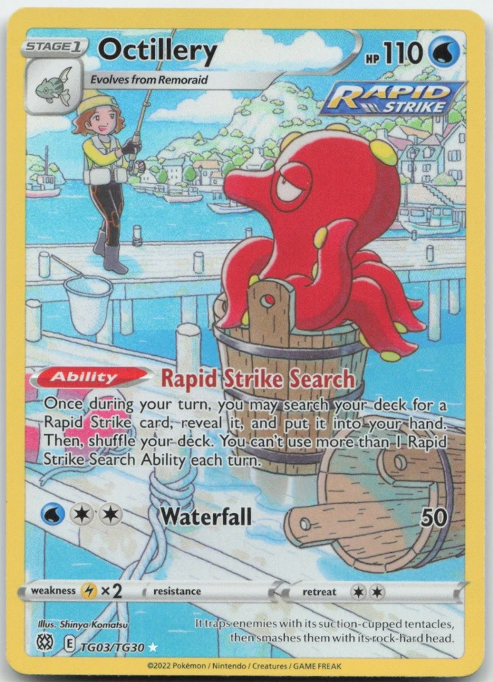 Octillery TG03/TG30 SWSH09: Brilliant Stars Trainer Gallery Pokemon Card NM - image 1 of 1