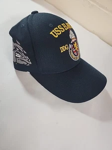 The Corps USS Barry DDG 52 Blue BullDog Baseball Cap One Size Snake Don't Tread - Picture 1 of 10
