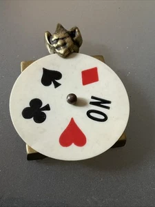 A VINTAGE BRASS PIXIE/PISKE BRIDGE TRUMPS MARKER. - Picture 1 of 3