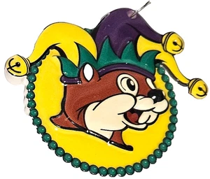 Buc ee's Mardi Gras Plastic Keychain got fuel and a sandwich in celebration - Picture 1 of 3