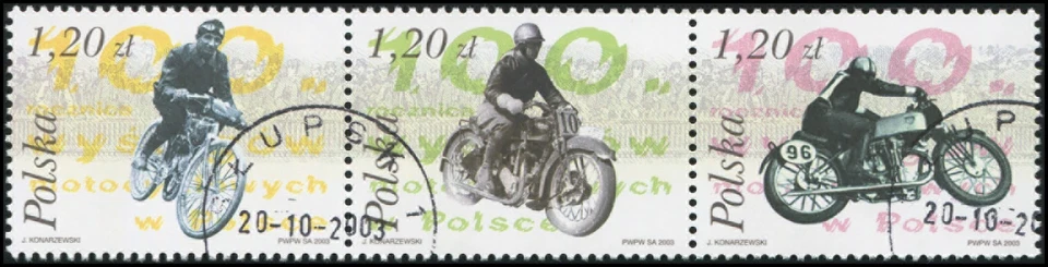 Poland 2003. The 100th Anniversary of Motorbike Races in Poland  (CTO) Block - Image 1 of 1