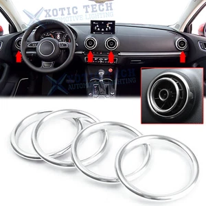 4x Interior Silver Air Vent Outlet Ring Cover Trim For Audi A3 8V 2013-2018 2019 - Bild 1 von 12