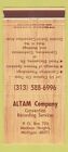 Matchbook Cover - Altam Convention Recordings Madison Heights Mi 30 Strike