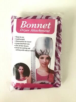 NEW Purple Soft Bonnet Hood Hair Blow Dryer Drying Cap Hat for Home or Travel - Image 1 of 4