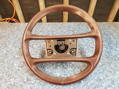 Porsche 924s 944 (1982-88) 4 Spoke Steering Wheel Burgundy 94434708409 (10VERL) - Image 1 of 4