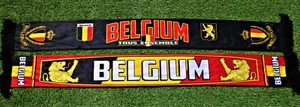 Belgien Poly Schal "BELGIUM" FAN Scarf Bufanda Echarpe EM WM +NEU+ Tous ensemble - Picture 1 of 1