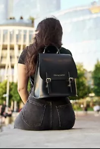 WOMEN GENUINE GRAIN LEATHER VERSATILE BACKPACK BAG TRAVEL SHOULDER HANDBAG - Picture 1 of 9