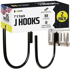 E-Track Large 7” J Hook Tie Down Accessory (2 Pack) for Enclosed Trailer/RV... - Picture 1 of 7