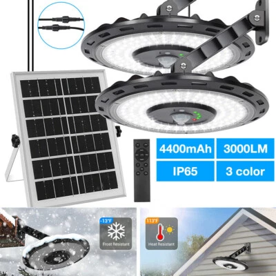 Solar LED Hängelampe Solarbetriebene Pendelleuchte Industrie mit Fernbedienung - Bild 1 von 4