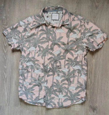 Camisa tropical flamenco abotonada algodón Ricky Singh Cactus Man para hombre talla S Foto 1 de 4