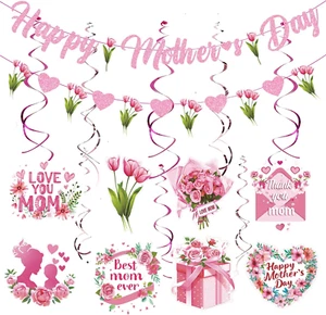 Happy Mother'S Day Banner Set Decoration for Mother'S Day Party Decorations Back - Picture 1 of 9