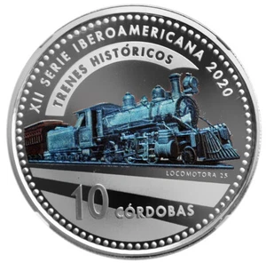 NICARAGUA 10 Cordobas 2020 NGC PF70 UC 'Ibero-American Series - Locomotive 25' - Picture 1 of 3
