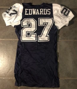 Dallas Cowboys  Mario Edwards Autographed Game Worn 2002 Reebok Jersey Sz 44L+4 - Picture 1 of 9