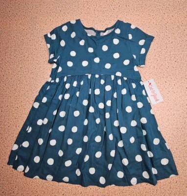 Nuevo con etiquetas Vestido Cat & Jack Talla 4T Verde Blanco Lunares Manga Corta Foto 1 de 3