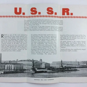 Folleto de viaje American Scantic Lines vintage Rusia Unión Soviética URSS 1934 - Imagen 1 de 9