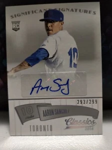 2014 Panini Classics Aaron Sanchez Significant Signatures Rookie Card RC 293/299 - Picture 1 of 2