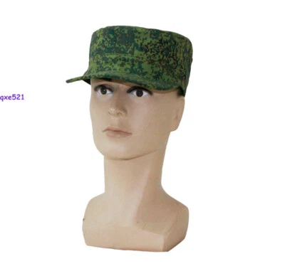 Russian Camouflage Fight Train Flat Topped Soldier Hat Outdoors Sunshade Hat - Image 1 of 4