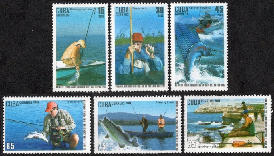 sCUBA Sc# 5035-5040 FEDERACIÓN DE PESCA DEPORTIVA peces CPL SET DE 6 2009 MNH Foto 1 de 1
