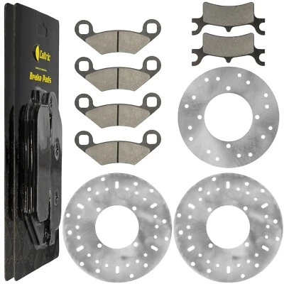 Front Rear Brake Disc Rotor W/ Pads For Polaris Sportsman 500 450 2004 2005 2006 Foto 1 de 4