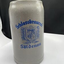 Bierkrug Brauerei Schlossbrauerei Söldenau aßkrug 1L Steinzeug  Alt Reg15a