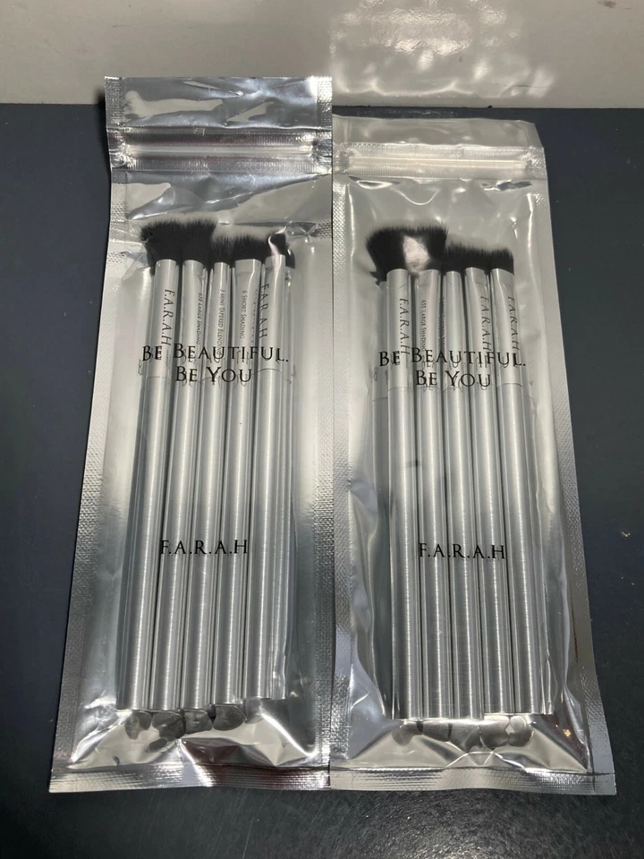 2x F.A.R.A.H Be Beautiful Be You Juego de pinceles de perfección de ojos de 5 piezas NUEVO Foto 1 de 1