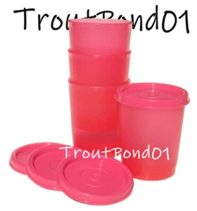 Vasos Tupperware Pequeños 6 OZ Tazas De Colección Estilo Texturizado Pesado Tapas Inferior Rosa - Imagen 1 de 7