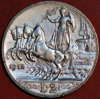 1912 Italy 2 Lire KM# 46 - Image 1 of 2