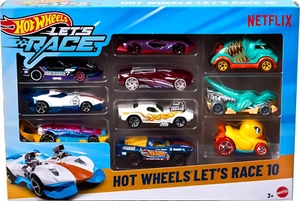 Paquete de 10 coches y camiones de juguete Let’s Race a escala 1:64 conjunto de vehículos para exhibición infantil - Imagen 1 de 11