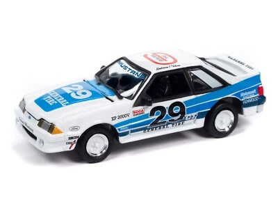 Johnny Lightning '88 Ford Mustang GT Saleen 1:64th Scale Diecast Car & Tin 14B#3 - Image 1 of 4