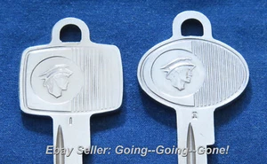 SET OEM HURD MERCURY MESSENGER KEY BLANKS IGNITION & TRUNK 1761MP 1761MS 1952-66 - Foto 1 di 6