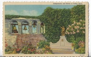 Vintage Postkarte - Mission San Juan Capistrano, Kalifornien gegründet 1776 - Bild 1 von 2