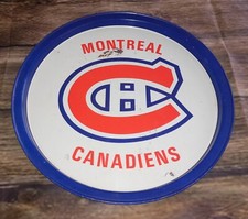 Montreal Canadiens Vintage 1970's NHL Hockey RARE Metal Serving Tray 11 Inches