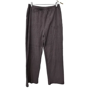Soft Surroundings Terry Pull-On Lounge Pants Womens M Elastic Waist Gray Cotton - Picture 1 of 7