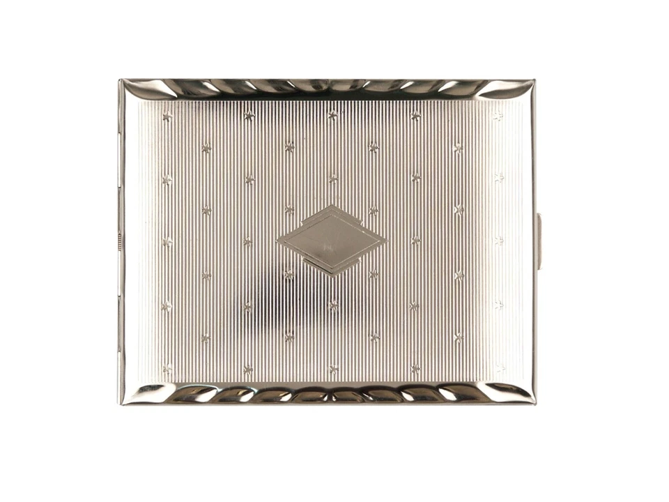 Zigarettenetui Metall Sterne/Raute 100mm/18er mit Gummiband - Bild 1 von 1