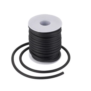 10m / roll Silicone Cord Hollow Cord Rubber Thread Craft Plastic Spool Black 5mm - Imagen 1 de 8