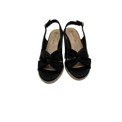 Bella Vita Kimora Wedge Sandals Women Size 7.5 M, Black NWOT - Image 1 of 4