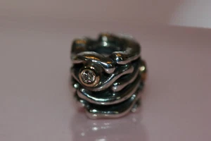 ENCANTO DE DIAMANTE NATURAL DANZANTE PANDORA RETIRADO ORO 14K PLATA ESTERLINA 790569DN - Imagen 1 de 7