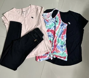 ABERCROMBIE Kids Girls size 13/14 shirts and leggings - Picture 1 of 14