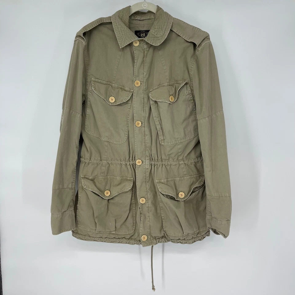 Ralph Lauren RRL Double RL Cotton Utility Jacket Khaki Tan Field Military Men M - Image 1 of 4