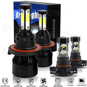 For Ford Escape 2008-2012 - 4x 6000K LED Headlights+Fog Light Bulbs Combo Kit A - Picture 1 of 14