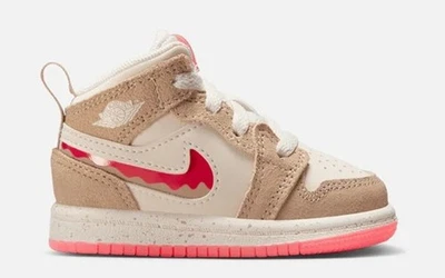 Toddler's Jordan 1 Mid SE Desert/Fusion Red-Pale Ivory (HJ5959 206) - Image 1 of 4