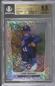 2014 Bowman Draft Shimmer Refractor /15 Jose Berrios #CTP-19 BGS 9.5 GEM MINT - Picture 1 of 3