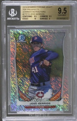 2014 Bowman Draft Shimmer Refractor /15 Jose Berrios #CTP-19 BGS 9.5 GEM MINT - Image 1 of 2