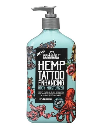 Loção hidratante corporal para melhorar tatuagem bronzeada cânhamo Malibu, 18 fl. oz - Imagem 1 de 2