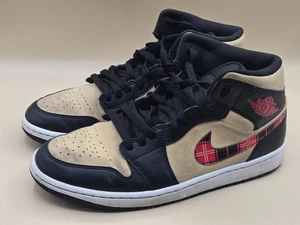 Zapatillas deportivas Air Jordan 1 Mid 'Tartan Swoosh' para hombre talla 10,5 usadas DZ5329‐001 - Imagen 1 de 15