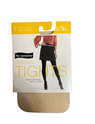 No Nonsense Fishnet Stockings Fashion Tights NUDE Size L/XL NEW - Image 1 of 2