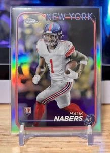 2024 Topps Chrome - Rookies Malik Nabers #205 refractor (RC) - Imagen 1 de 2